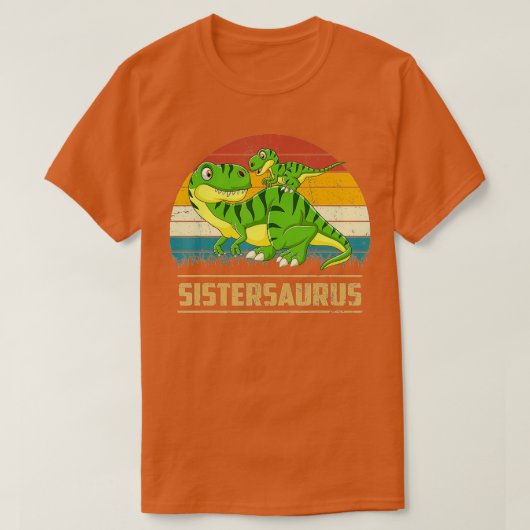 シスタサウルスTレックス恐竜シスターサウルスおもしろいモ Tシャツ (デザイン正面)