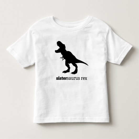 シスタザウルスレックスに一致する家族の恐竜Tシャツ トドラーTシャツ (正面)