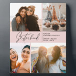 シスタフモダンォトコラージュ赤面ピンク フォトプラーク<br><div class="desc">お楽しむ姉さんやお友達の写真集最高のの記念ハートを上に付けた署名スタイルタイポグラフィと文字を搭載しカスタマイズた。もしデザインパネルにアクセスするためクリックにはカスタマイズ、これ以上のフォントのサイズや色などを変更したい。</div>