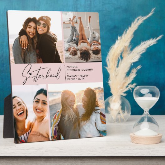 シスタフモダンォトコラージュ赤面ピンク フォトプラーク (側面)