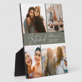 シスタフモダント写真コラージュ灰色がかった緑 フォトプラーク (側面)