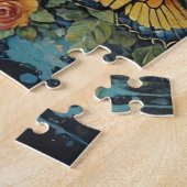 シスタフーとバラ蝶コラージュ ジグソーパズル (側面)