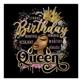 シスタブラッククイーンメラニンウィメンブラックガール魔法 ポスター