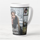 シスタモダンーパーソナライズされたス7フォトコラージュ カフェラテマグ (右アングル)