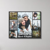 シスタモダンーパーソナライズされたス7フォトコラージュ キャンバスプリント (正面)