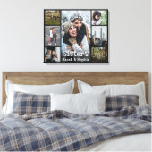 シスタモダンーパーソナライズされたス7フォトコラージュ キャンバスプリント (インサイチュ (寝室))