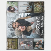 シスタモダンーパーソナライズされたス7フォトコラージュ フリースブランケット (正面)