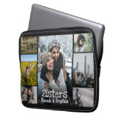 シスタモダンーパーソナライズされたス7フォトコラージュ ラップトップスリーブ (正面左)
