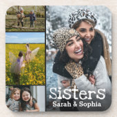 シスタモダンーパーソナライズされたズ4フォトコラージュ コースター (正面)