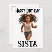 シスタランニングブラックガール魔法メラニンランナー シーズンポストカード (正面/裏面)