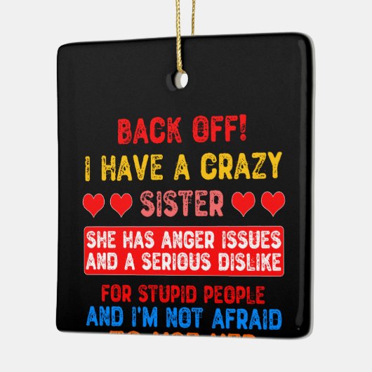 シスターおもしろいことわざ セラミックオーナメント (左)