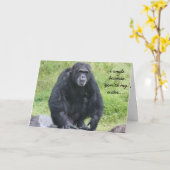 シスターおもしろいのチャイマパンジー誕生日カード カード (黄色い花)