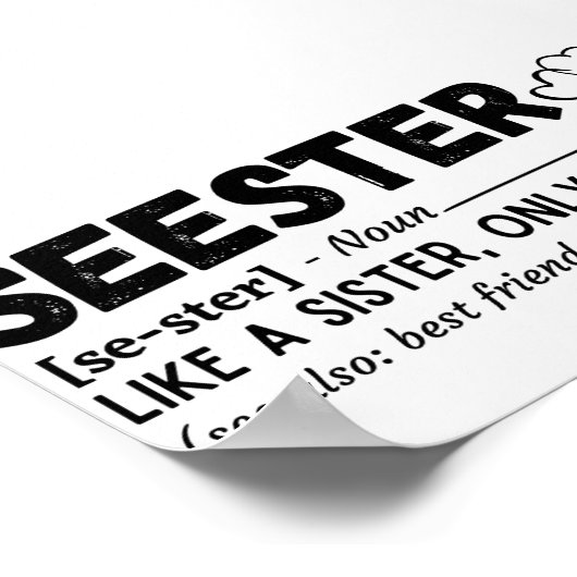 シスターおもしろいセスター定義 ポスター (角)