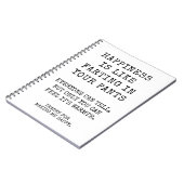 シスターおもしろいハッピーバースデーウィッシュ ノートブック (左側)