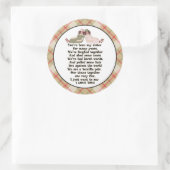 シスターおもしろいファミリー漫画のステッカー ラウンドシール (バッグ)