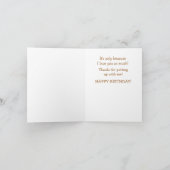 シスターおもしろいリス誕生日 カード (内部)