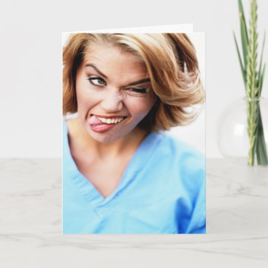 シスターおもしろい引用文ことわざ – 私はスマイルのため… カード (正面)