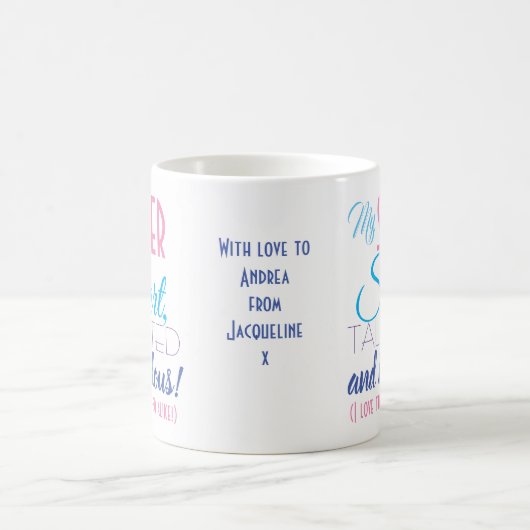 シスターおもしろい引用文コーヒーマグ コーヒーマグカップ (中央)