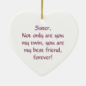 シスターお前は最高の永遠のオーナメント セラミックオーナメント (裏面)