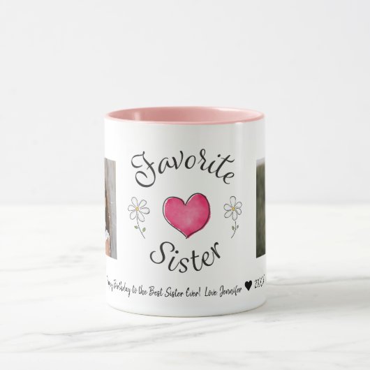 シスターお気に入りの2フォトカスタムマグ マグカップ (中央)