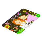 シスターお洒落フォークアートハンドドロー マグネット (左側)