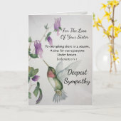 シスターすべてがあるシーズン引用文悔やみや弔慰 カード (黄色い花)