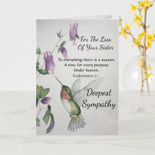 シスターすべてがあるシーズン引用文悔やみや弔慰 カード (黄色い花)