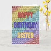 シスターのクロスステッチ誕生日カード カード (黄色い花)