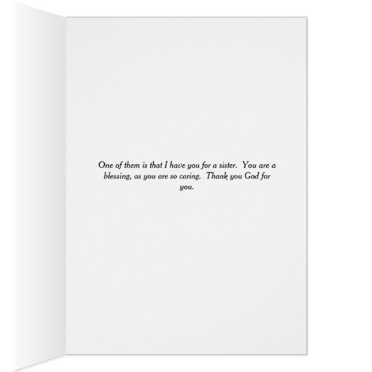 シスターのノートカード、多くの恵み (内側 (右))