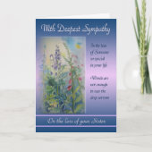 シスターの喪失 – 深い悔やみや弔慰 カード (正面)