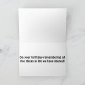 シスターの誕生日 – 我々が共有している全てを覚えなさい！ カード (内部)