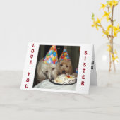 シスターの誕生日 – 我々が共有している全てを覚えなさい！ カード (黄色い花)