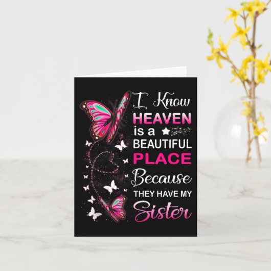 シスターは私のガーディアンエンジェル天国メモリアルデー カード (黄色い花)