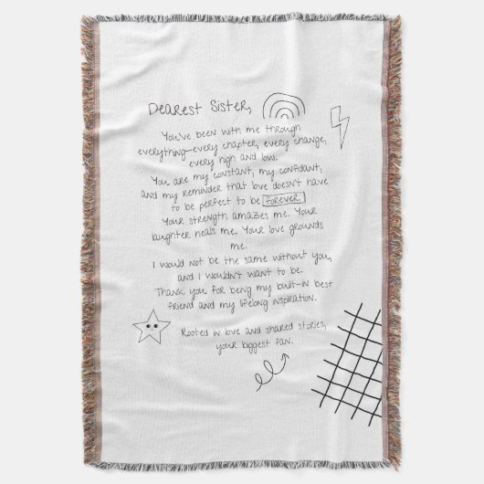 シスターへの手紙 スローブランケット (正面縦)