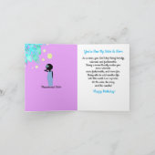 シスターアフリカンアメリカンハッピーバースデーカード カード (内部)