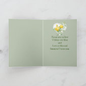 シスターイエローローズガーデンフラワーバレンタイン詩 シーズンカード (内部)