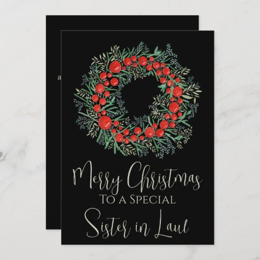 シスターインロークリスマスベリーリース シーズンカード (正面/裏面)