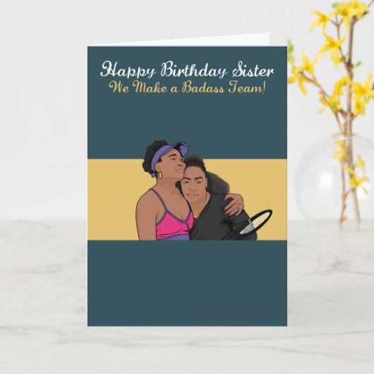 シスターウィリアムズバダス誕生日カード カード (黄色い花)