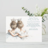 シスターエレガントズお祝いパステルアート 招待状 (スタンド正面)