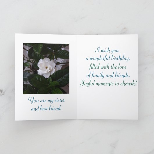 シスターエレガントズの誕生日カード カード (内部)