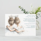 シスターエレガントデイブランチ招待状パステルアート 招待状 (スタンド正面)