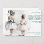 シスターエレガントデイブランチ招待状パステルアート 招待状 (正面/裏面)