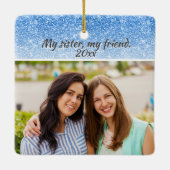 シスターエレガントブルーグリッター2面2写真 セラミックオーナメント (裏面)