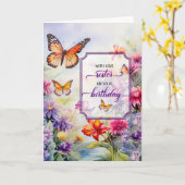 シスターオンザーズ誕生日ブライトワイルドフラワーガーデン カード (黄色い花)