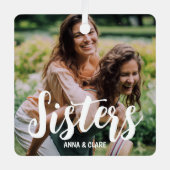 シスターカスタマイズフォトコラージュ メタルオーナメント (正面)