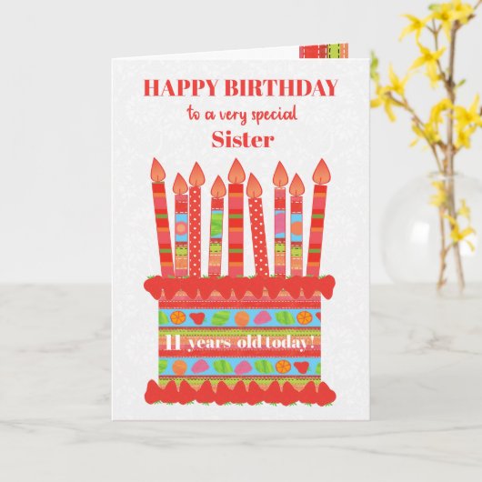 シスターカスタムお誕生日ケーキカード用 カード (黄色い花)