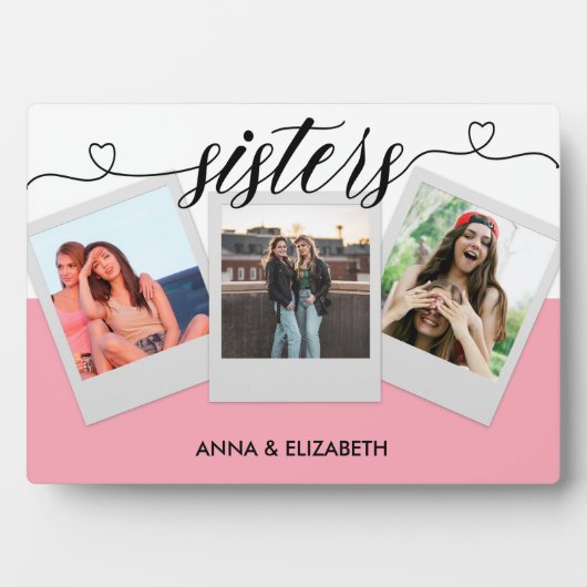 シスターカスタムフォトコラージュ可愛いプレゼント フォトプラーク (正面)
