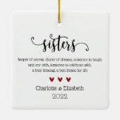 シスターカスタム定義クリスマス セラミックオーナメント (裏面)