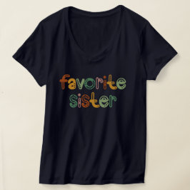 シスターカラフルデザインお気に入りのトレンディー兄弟姉妹 Tシャツ