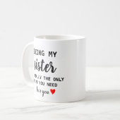 シスターギフトおもしろい誕生日 コーヒーマグカップ (正面左)